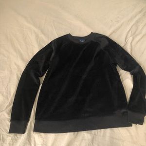 Black velvet sweater
